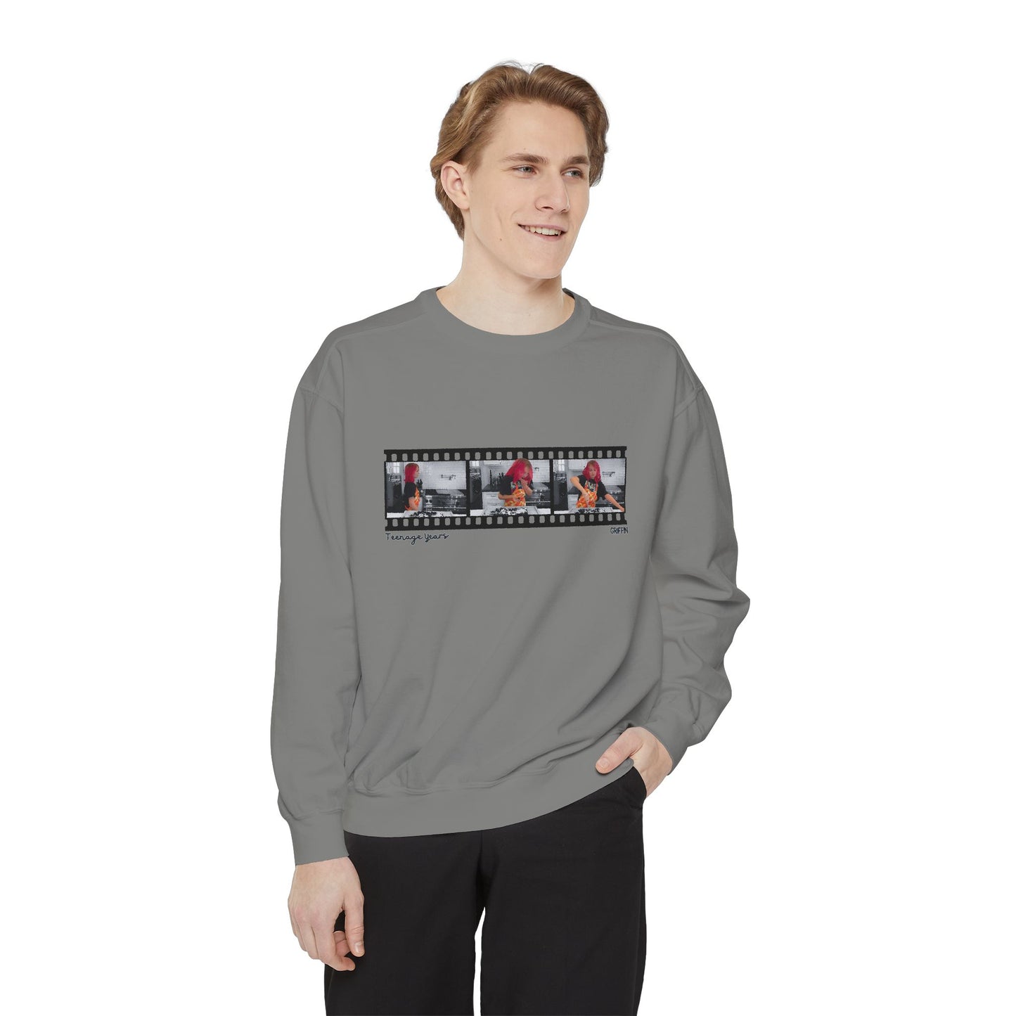 Teenage Years Film Strip GRIFFIN Unisex Garment-Dyed Sweatshirt