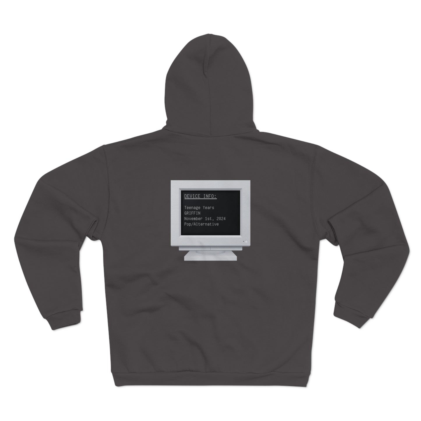 Teenage Years Retro Computer Screen GRIFFIN Unisex Hooded Zip Sweatshirt