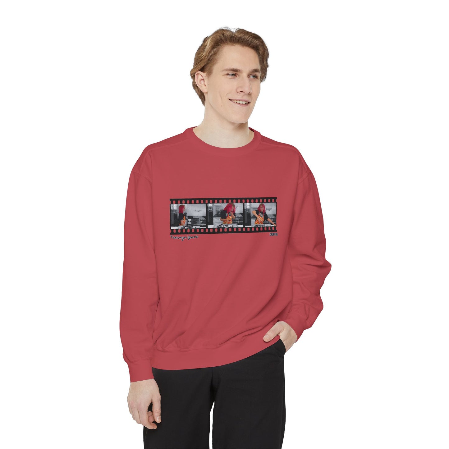 Teenage Years Film Strip GRIFFIN Unisex Garment-Dyed Sweatshirt