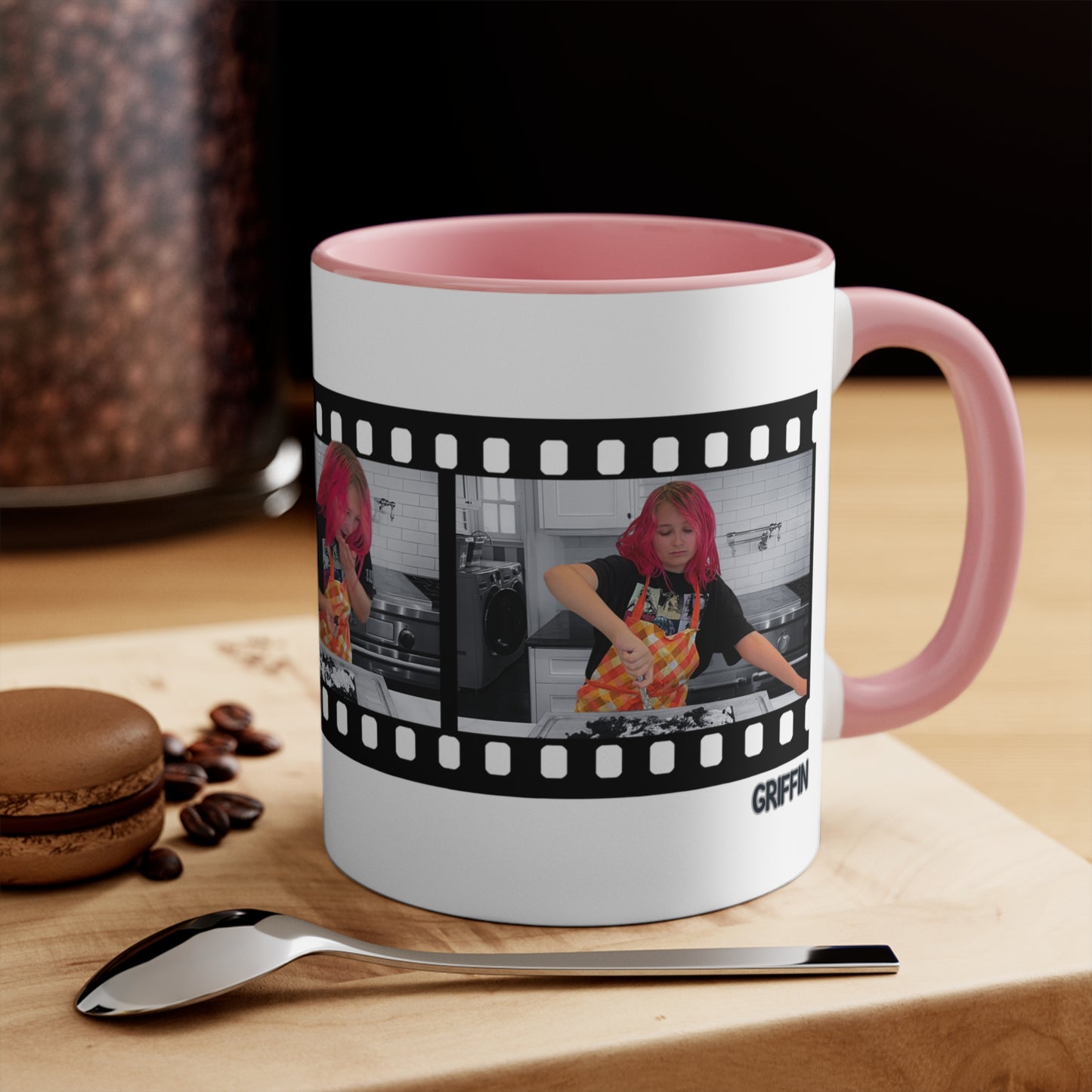 Teenage Years Film Strip GRIFFIN Accent Mugs