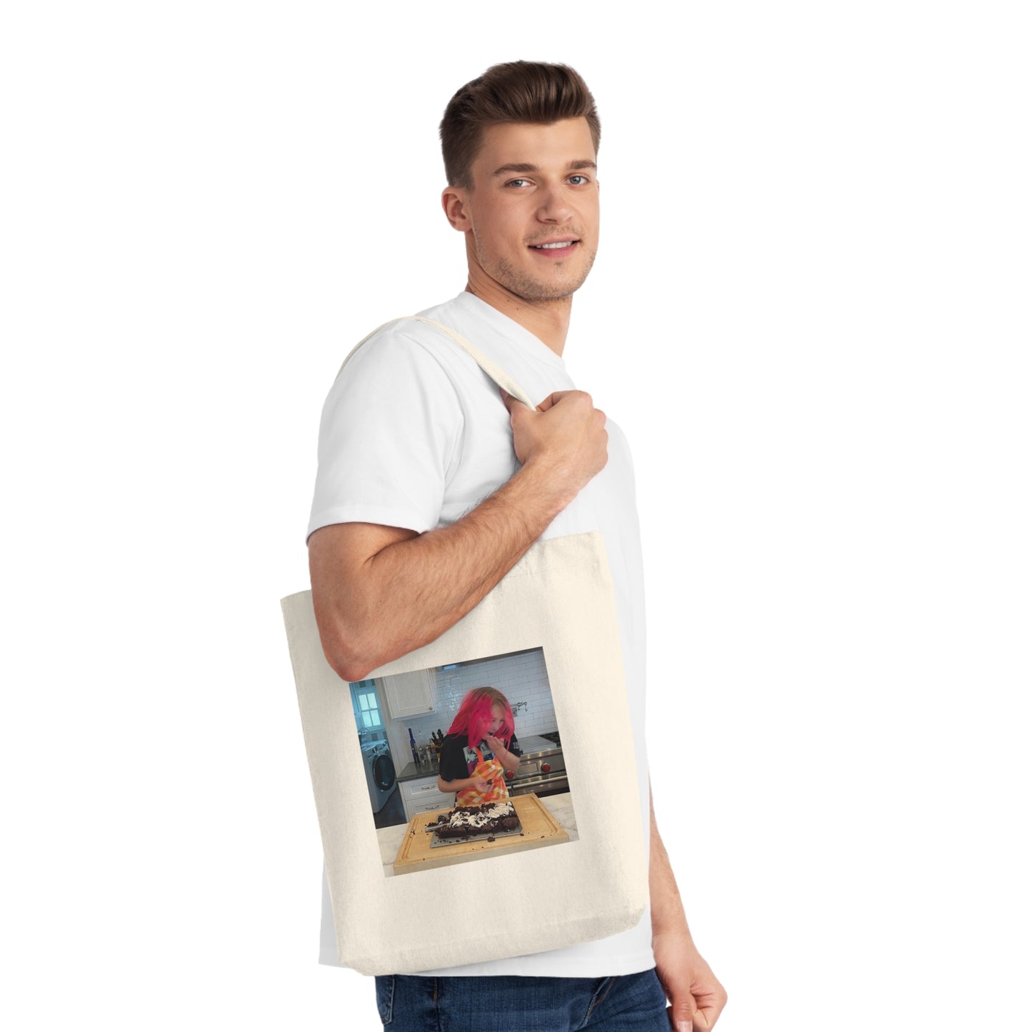 GRIFFIN Teenage Years Text + Cover Art Woven Tote Bag