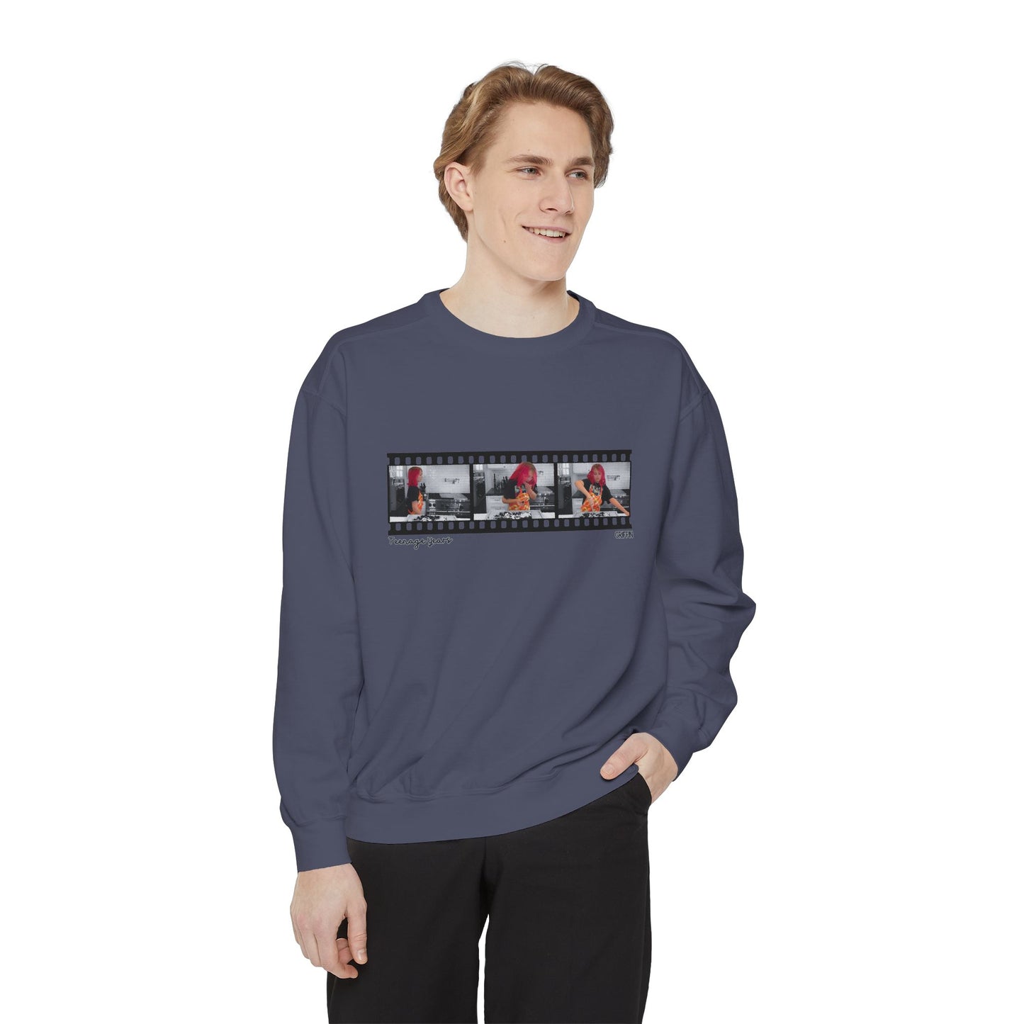 Teenage Years Film Strip GRIFFIN Unisex Garment-Dyed Sweatshirt