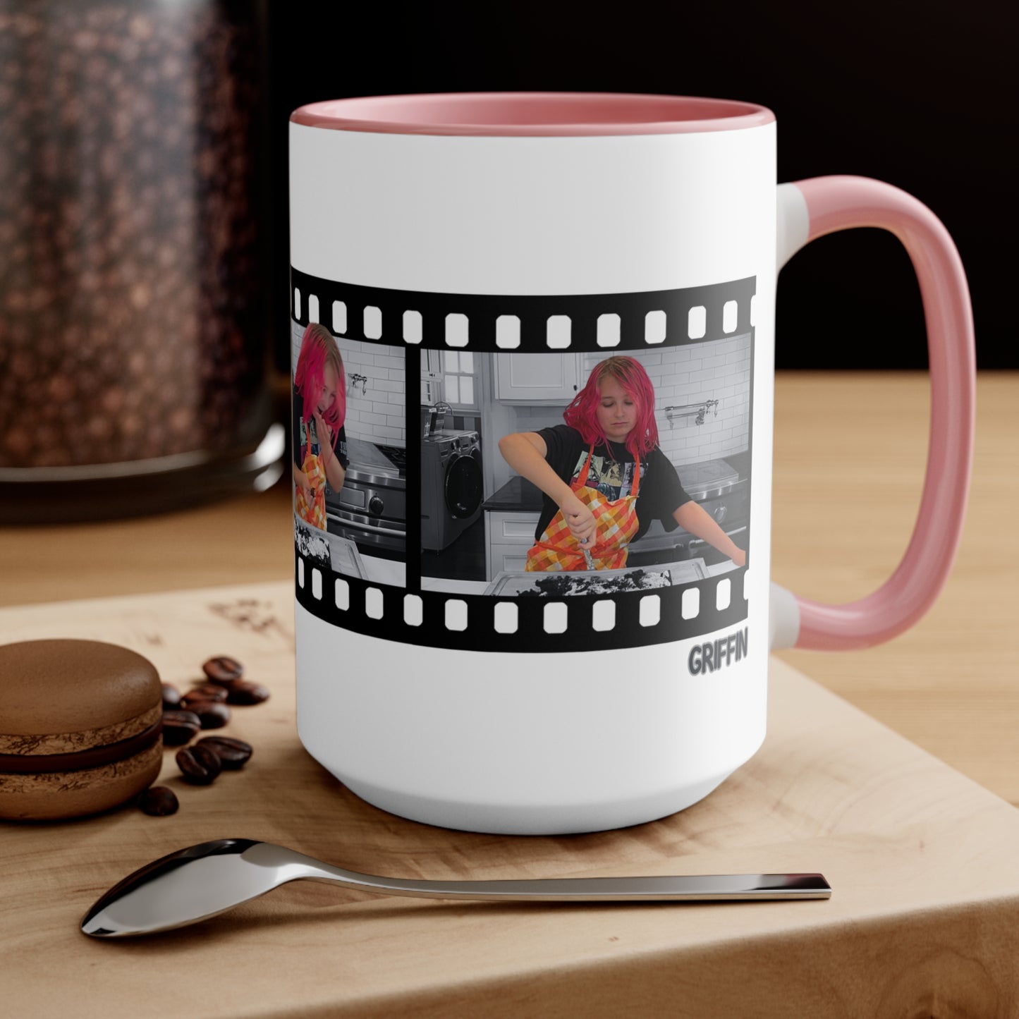 Teenage Years Film Strip GRIFFIN Accent Mugs