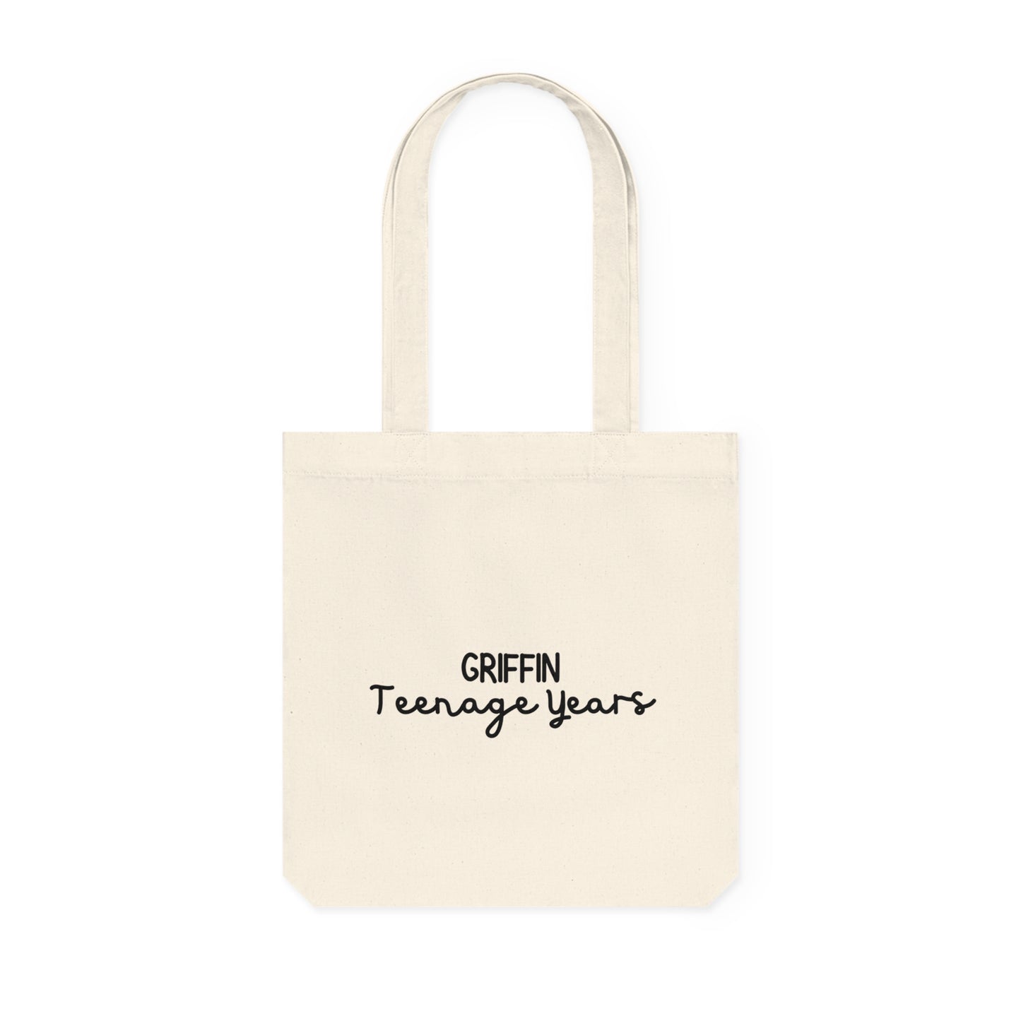 GRIFFIN Teenage Years Text + Cover Art Woven Tote Bag