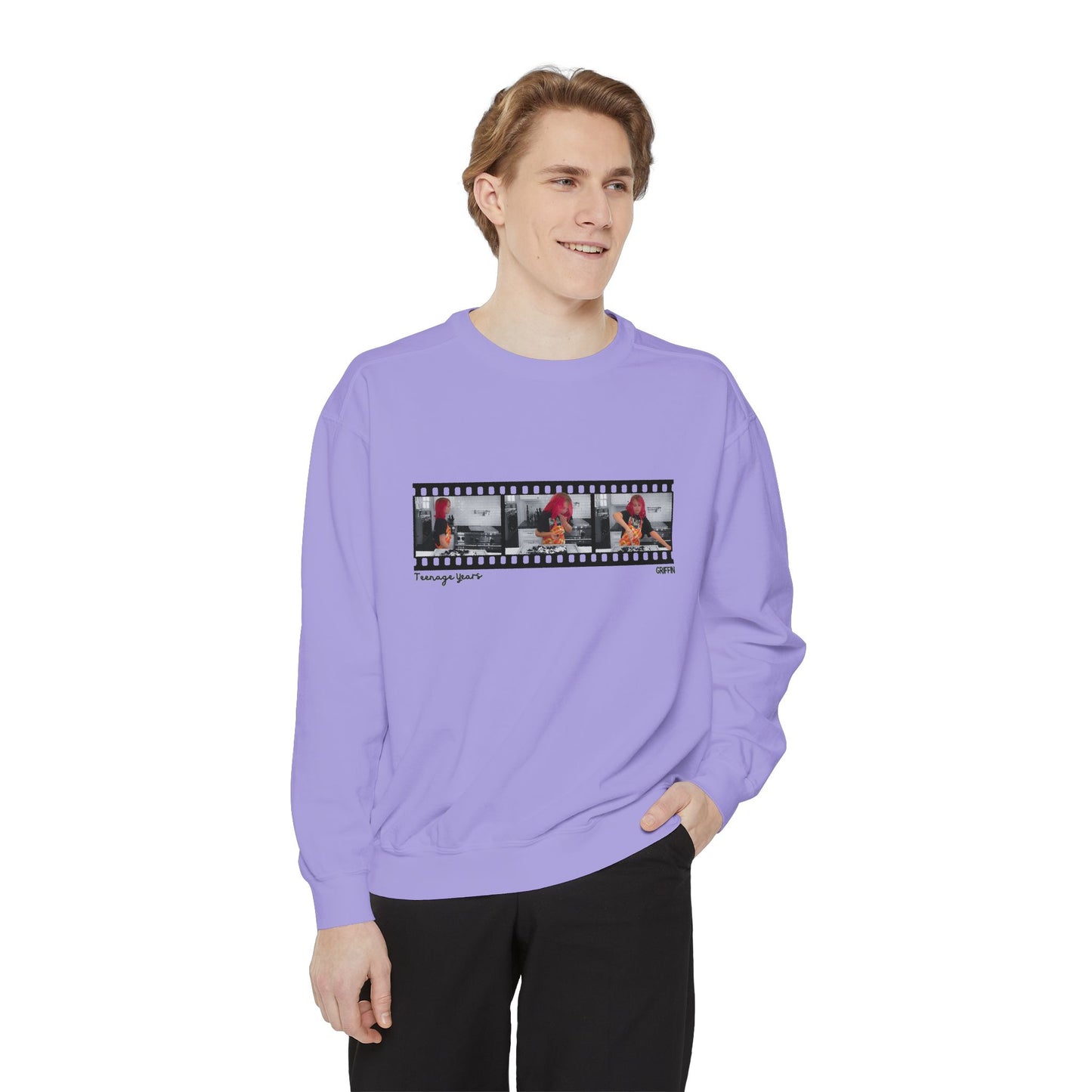 Teenage Years Film Strip GRIFFIN Unisex Garment-Dyed Sweatshirt