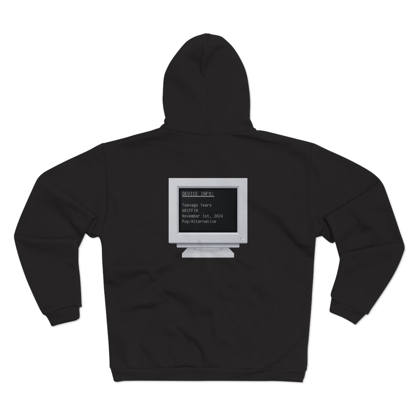 Teenage Years Retro Computer Screen GRIFFIN Unisex Hooded Zip Sweatshirt