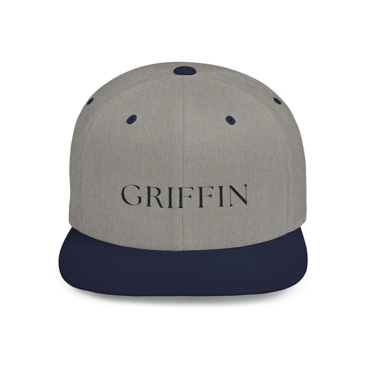 GRIFFIN Serif Text Logo Flat Bill Snapback