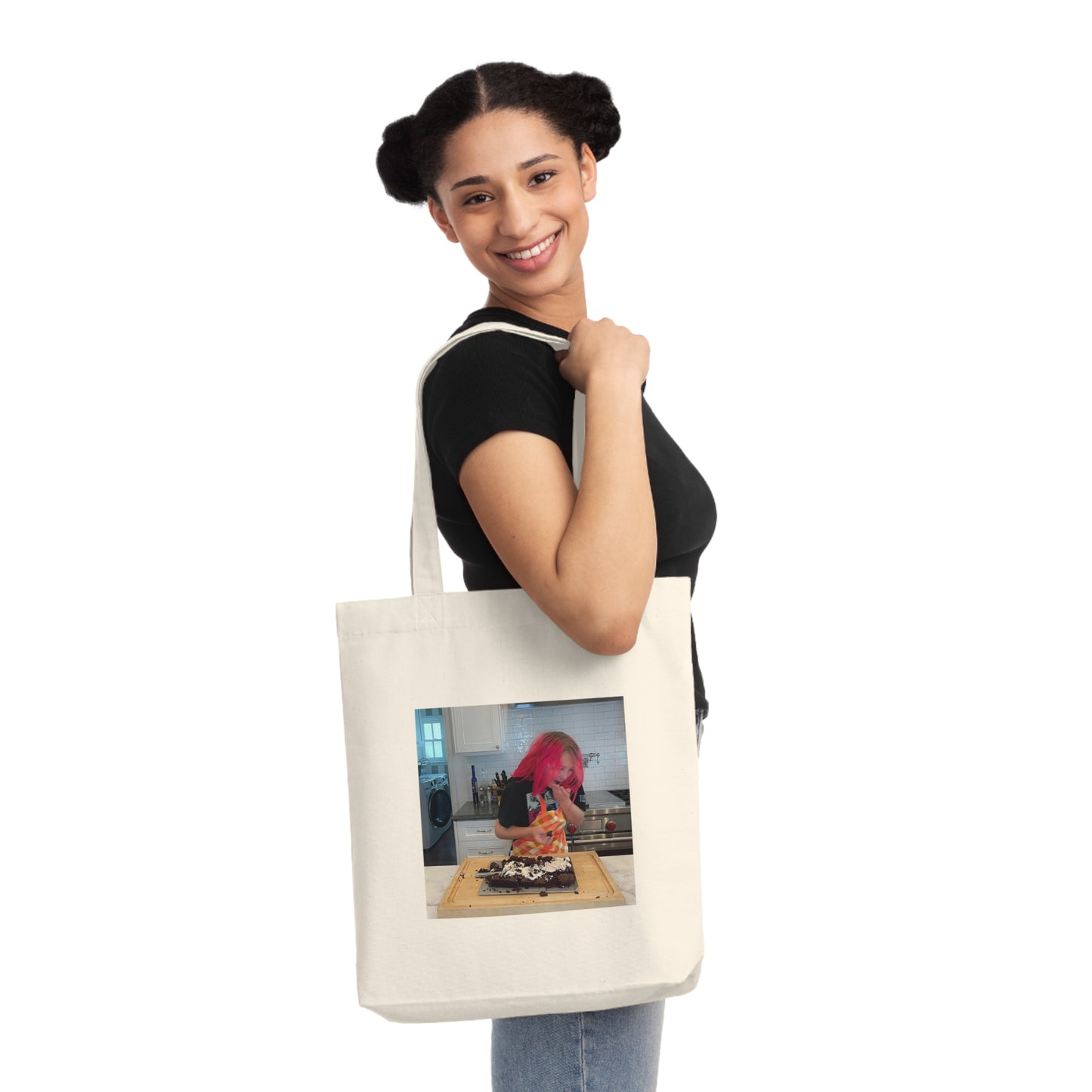 GRIFFIN Teenage Years Text + Cover Art Woven Tote Bag